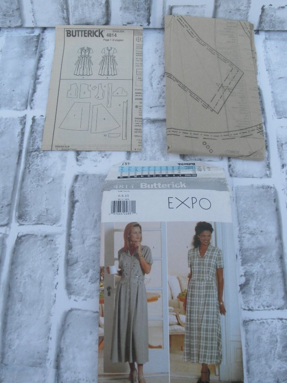#4814, BUTTERICK EXPO UNCUT SEWING PATTERN DRESS (SIZE 6-8-10)